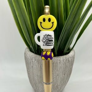 Smiley Face Medical Field Beaded Pen